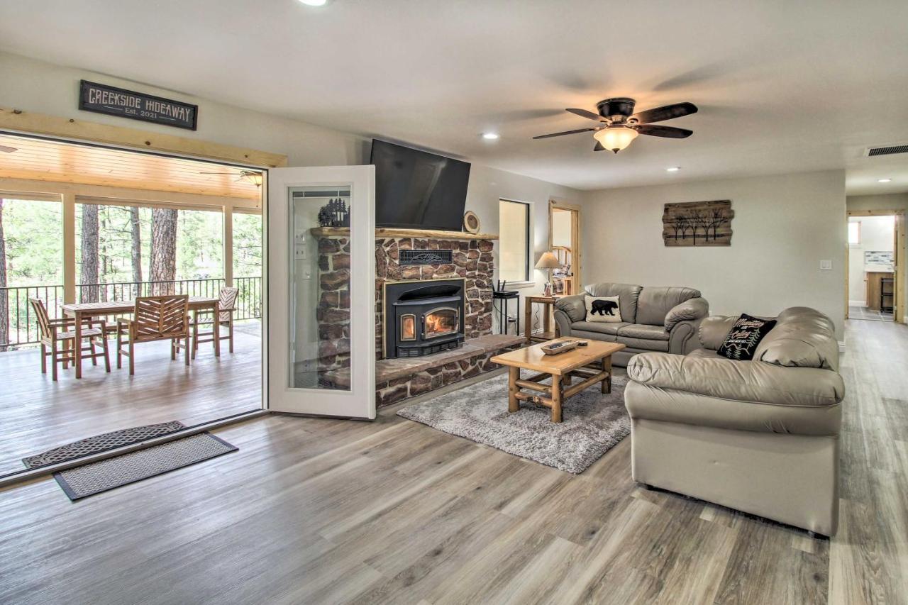 Pinetop Creekside Cabin Secret Game Room! Bagian luar foto