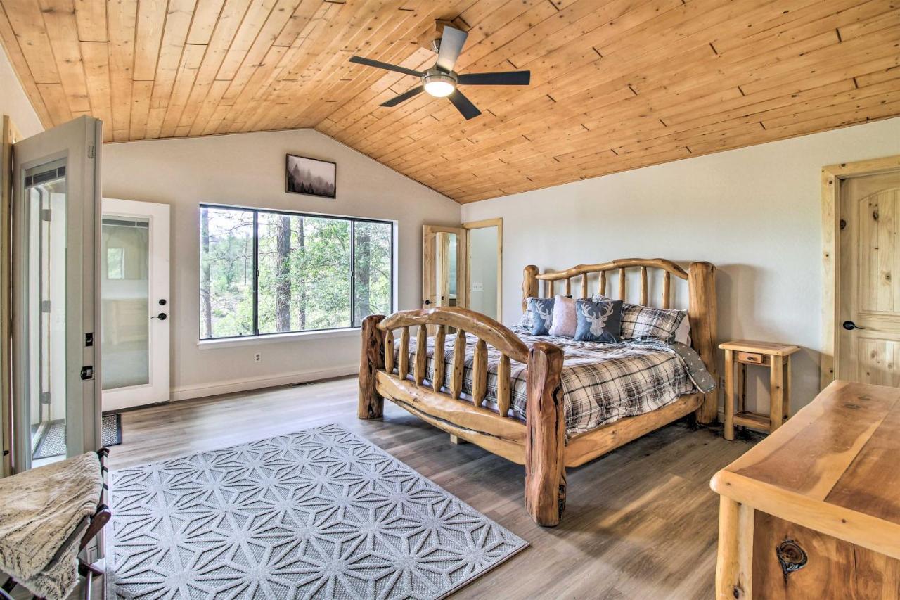 Pinetop Creekside Cabin Secret Game Room! Bagian luar foto