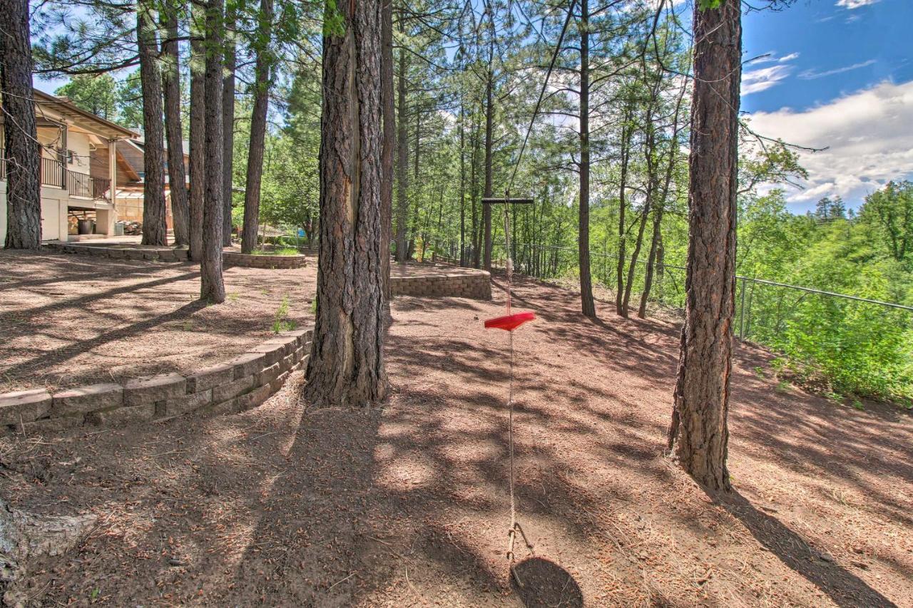 Pinetop Creekside Cabin Secret Game Room! Bagian luar foto